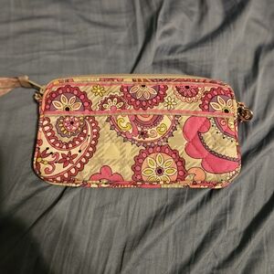 Vera Bradley Pink and Cream Floral Clutch
